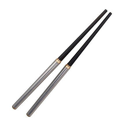 Acecamp Stainless Steel Folding Chopsticks, Black/Matte Silver, 1 Year Limited Warranty, ACE-1573