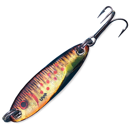 Acme Kastmaster Rattle Master Baitfish UV Spoon, 1in, 1/24oz, Gold Tiger, SW124R/GBGT