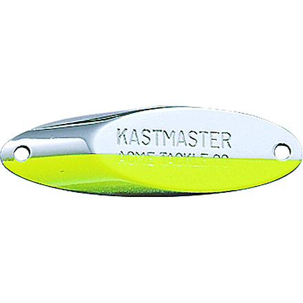 Acme Kastmaster Spoon, 1 3/8in, 1/8oz, Chrome & Chartreuse Stripe, SW105/CHCS