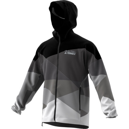 Adidas Terrex Demo, TLD Rain Jacket - Men's, Grey Two, Medium, EI4764-M-DEMO