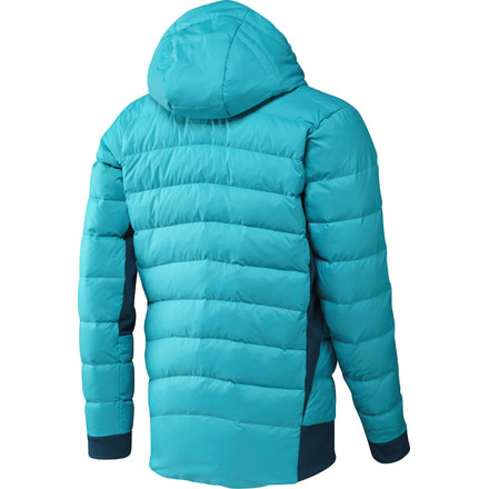 Adidas Terrex Hiking Hybrid Down Hoodie - Men's-Lab Green-Small