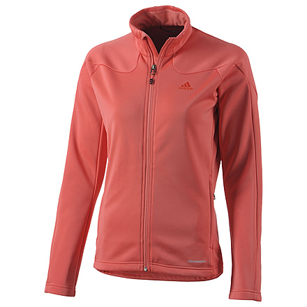 Adidas Terrex Hiking/Trekking One Sided Fleece Jacket - Women's-Chalk/Tech Grey-X-Small