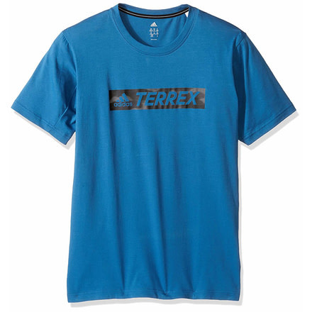 Adidas Terrex Logo Bar Tee - Mens, Shock Blue, Small, CY1796-S