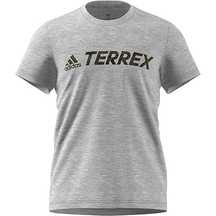 Adidas Terrex Logo Tee - Mens, Medium Grey Heather, DT4159-DEMO