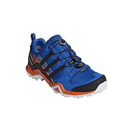 Adidas Terrex Men's Terrex Swift R2 GTX Hiking Shoes, Raw Steel/Black/Orange, 9.5 US, CQ1942-9.5