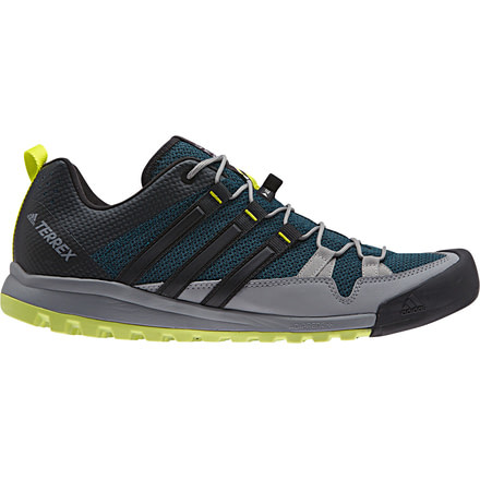 Adidas Terrex Solo Approach Shoe - Men's-Mystery Green/Black/Semi Solar Yellow-Medium-9