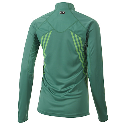 Adidas Terrex Swift Half Zip Long Sleeve Tee - Women's-Blaze Green-X-Small