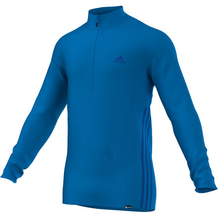 Adidas Terrex Swift Long Sleeve Half Zip - Men's-Solar Blue-Small