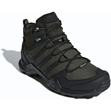 Adidas Terrex Swift R2 Mid GTX Hiking Shoes - Men's, Night Cargo/Black/Base Green, 11, AC7772-11