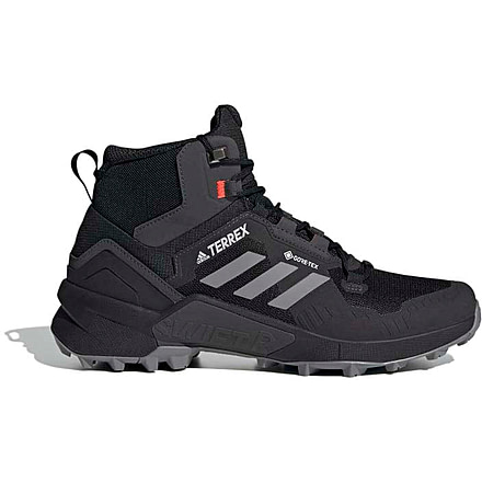 Adidas Terrex Swift R3 Mid GTX Hiking Shoes - Men's, Core Black/Grey Three/Solar Red, 10.5, FW2762-10.5