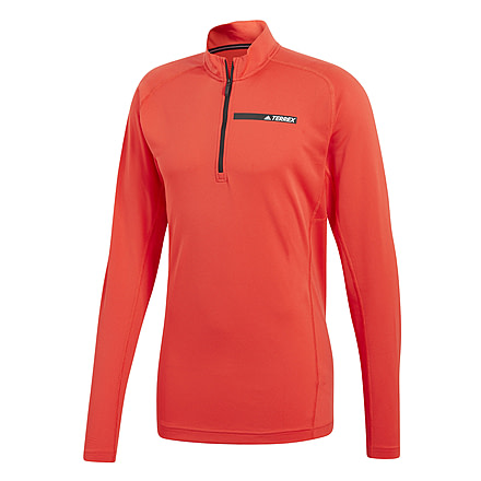Adidas Terrex Tracerocker Men's 1/2 Zip Top, Hi-Res Red, 2XL, CG2431-2XL