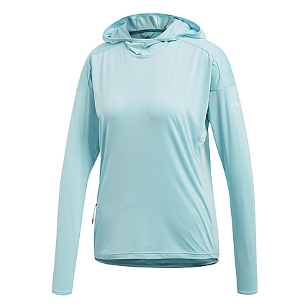Adidas Terrex Voyager Parley Women's Hoodie, Blue Spirit, Large, CG2452-L
