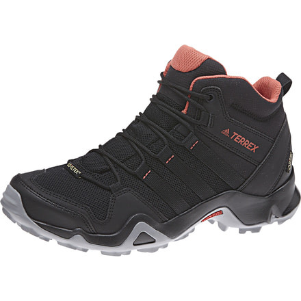 Adidas Terrex Women's Terrex AX2R Mid GTX Hiking Shoes, Black/Black/Trace Scarlet, 8 US, CM7661-8