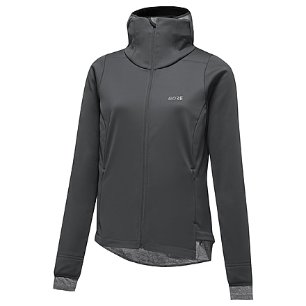 Gorewear R3 Womens GOREWEAR WINDSTOPPERR Thermo Running Hoodie in Terra Grey Medium 8-10 Slim fit Windproof 70545A88, 100378-0R00-40