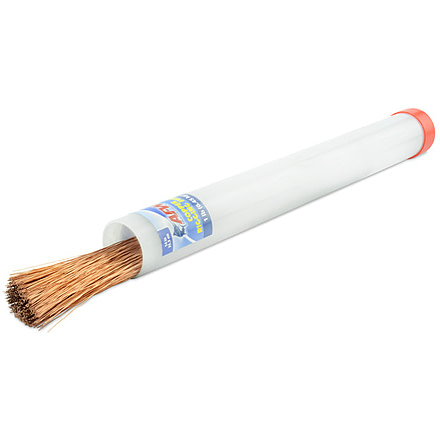 AFW Copper Rigging Wire, .020 In, 0.51 mm Dia, 14 In, 35.5 cm, 1 Lb, 0.45 Kg, Tube, U020L14-01LB