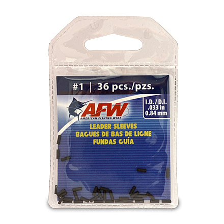 AFW Single Barrel Sleeves Size #1, .033 in / .84 mm ID, .187 in / 4.75 mm length, Black, 36 pc, J01B-A
