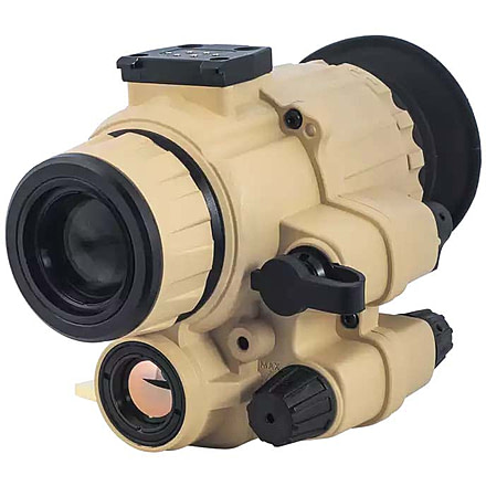 AGM Global Vision F14-3AP Fusion Night Vision and Thermal Monocular, 640x512, 50 Hz, Mil-Spec Elbit or L3 Gen 3 FOM 2200 Plus, P43-Green Phosphor IIT, Sand, 7152522111012F14