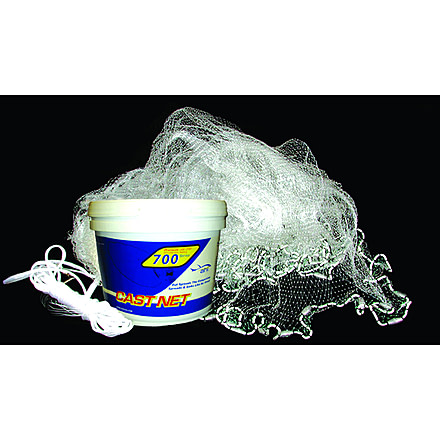 Ahi 700 Pro Series 6 Panel Cast Net 8' Clear Mono 1/2in Mesh 1.35 Lb per Ft Lead Weights, pail Container, CN-708