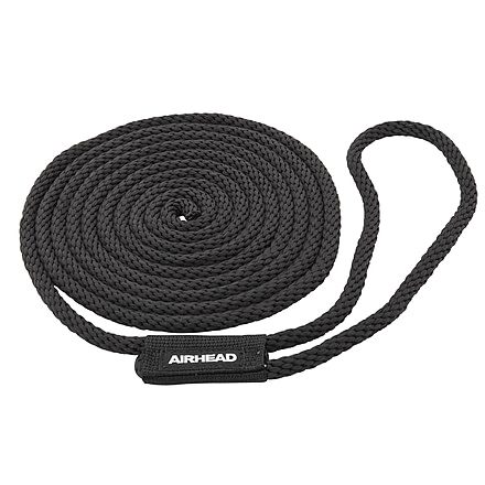 Airhead Dock Line, Single Braid, 12 ft., Black, AHDL-S12