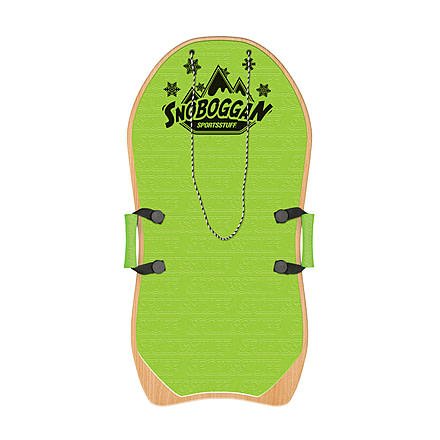 Airhead Sportsstuff Sno-Boggan Wood Sled, 36In, Green, AHSB-3601