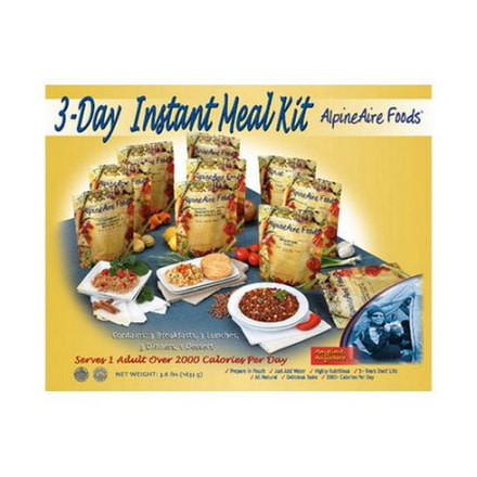 Katadyn Alpine Aire Foods 3 Day Meal Kit, 9 pouches, 60508
