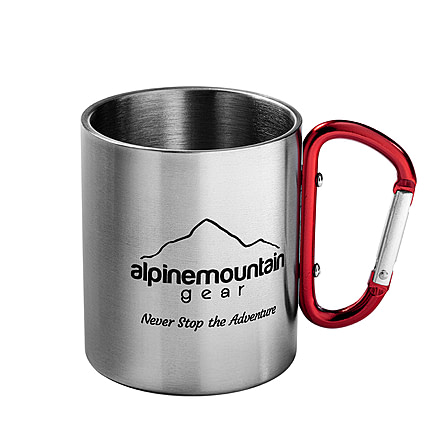 Alpine Mountain Gear Carabiner Mug, Stainless steel, Steel, AMGCM