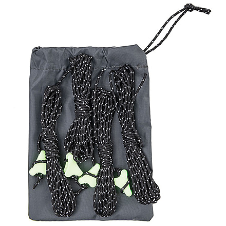 ALPS Mountaineering 2mm Guy Lines, 4-pack, Black, 7090036