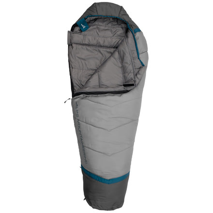ALPS Mountaineering Blaze 20 Sleeping Bag, Short, Blue Coral/Coal, 30in x 72in, 4510433