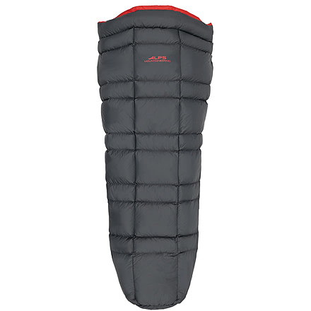 ALPS Mountaineering Pinnacle Lightweight Quilt, Charcoal/Red, 4990444