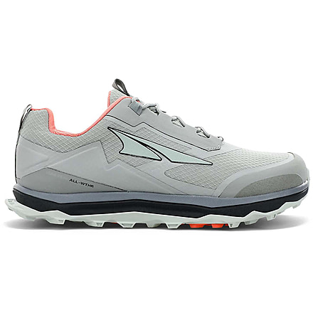 Altra Arrows Lone Peak All-Weather Low Shoes - Womens, Gray/Orange, 8, AL0A4VR9280-8-MED