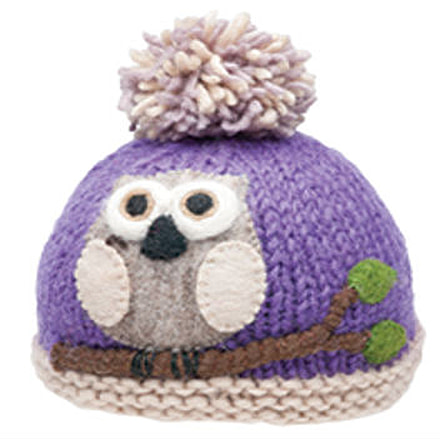 Ambler Owl Beanie - Girls-Lotus-M/L