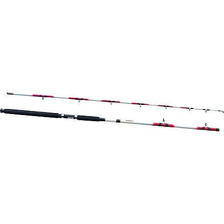 American Spirit Ong Classic Cast Rod, 2 Piece, Heavy 20lb - 40lb, 9 Guides + Tip, White/Red, 10, ONG-1010AW