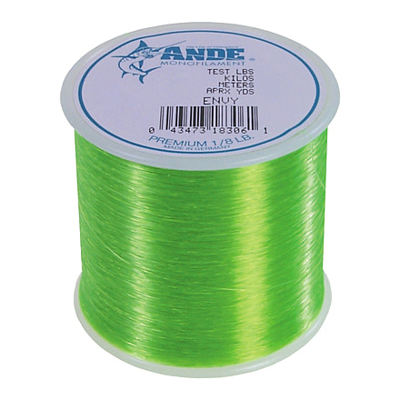 Ande Line Premium Mono Line 1/8lb Spool 15lb 375yd Green, A18-15G