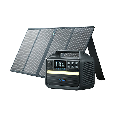 Anker 555 Solar Generator w/ 100W Solar Panel, 1024Wh PowerHouse, BUNDLE-A1760111-1-A2431031-1