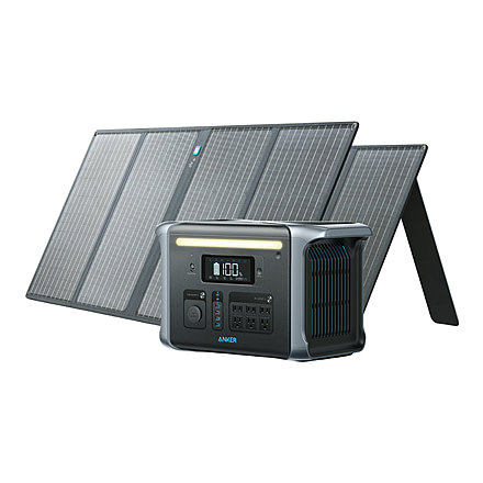 Anker 757 Solar Generator w/ 2x100W Solar Panels, 1229Wh PowerHouse, COMBO-A1770111-1-A2431031-2