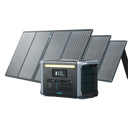 Anker 757 Solar Generator w/ 3x100W Solar Panels, 1229Wh PowerHouse, B1770111