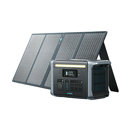 Anker Solar Generator 757 w/ 100W Solar Panel, 1229Wh PowerHouse, BUNDLE-A1770111-1-A2431031-1