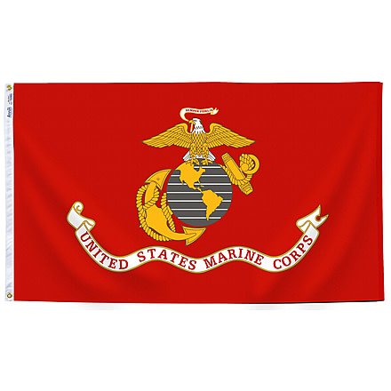 Annin Flags US Marine Corps Nylon Flag, Red/White/Gold, 3ft x 5ft, 439005R