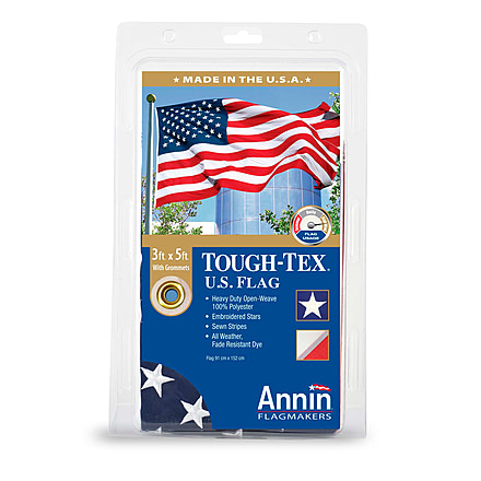 Annin Flags US Tough-Tex Flag, Red/White/Blue, 3ft x 5ft, 182005