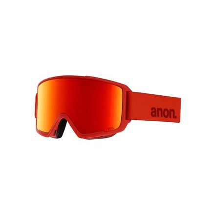 Anon M3 Goggle, Spare Lens and Mfi Face Mask w/ Sonar Red, Red, 19174101625