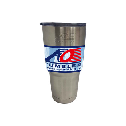 AO Coolers Insulated Tumbler, 30 oz, Silver, Medium, AOTUMB30