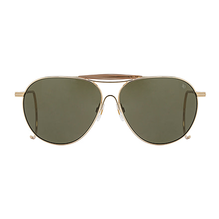 AO Hazemaster Sunglasses, Gold, Calobar Green AOLite Nylon Lenses, Gold / Calobar Green Lens, 59-13-175, HZE159CT--GNN