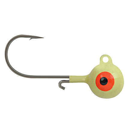 Apex Tackle Round Head Jig, Glow White, 1/16oz, AP-RH116-23