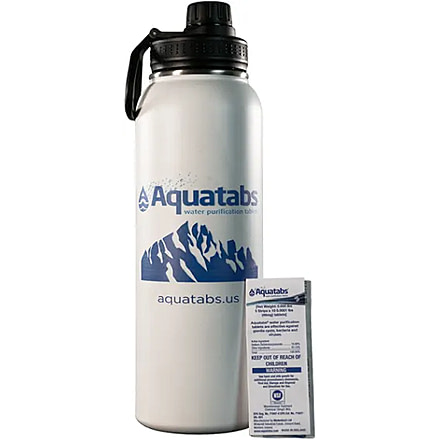 Aquatabs Water Bottle, Stainless Steel, 40oz, ATWB