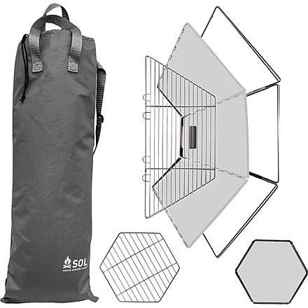 Survive Outdoors Longer Flat Pack Fire Pit W/ Ss Grill Grates W/carry Case