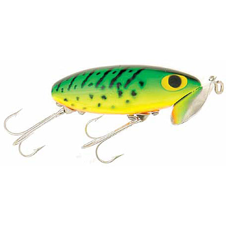 Arbogast XL Jitterbug Lure, 4 1/2in, 1 1/4 oz, Fire Tiger, G700-115