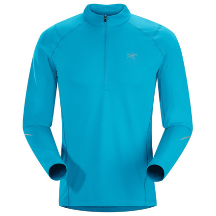 Accelerator Long Sleeve Zip Neck Shirt - Mens-Riptide-Large