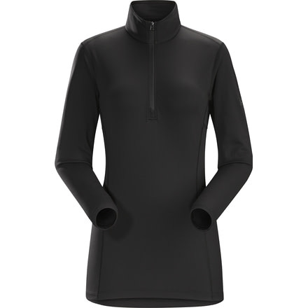 Arcteryx Phase AR Zip Neck - Womens-Black-X-Large