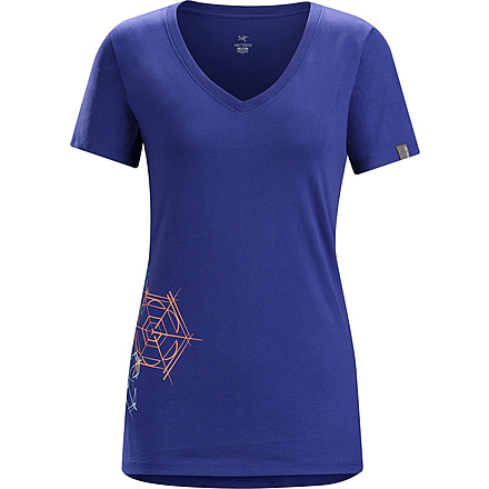 Arc'teryx Snowside V-Neck Short Sleeve T-Shirt - Women's-Azulene-Small