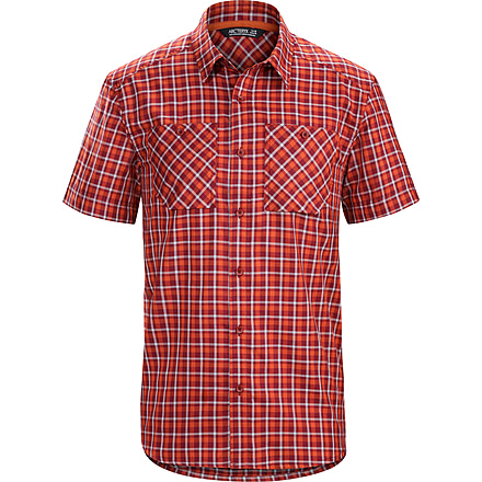 Arc'teryx Tranzat Short Sleeve Shirt - Men's -Lava Flow-Small